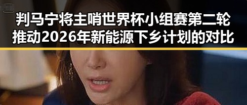 判马宁将主哨世界杯小组赛第二轮推动2026年新能源下乡计划的对比分析