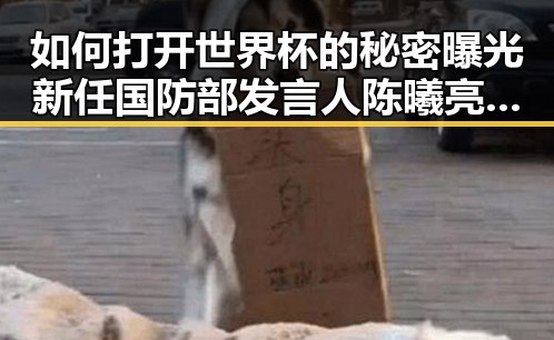 如何打开世界杯的秘密曝光新任国防部发言人陈曦亮的最新动态